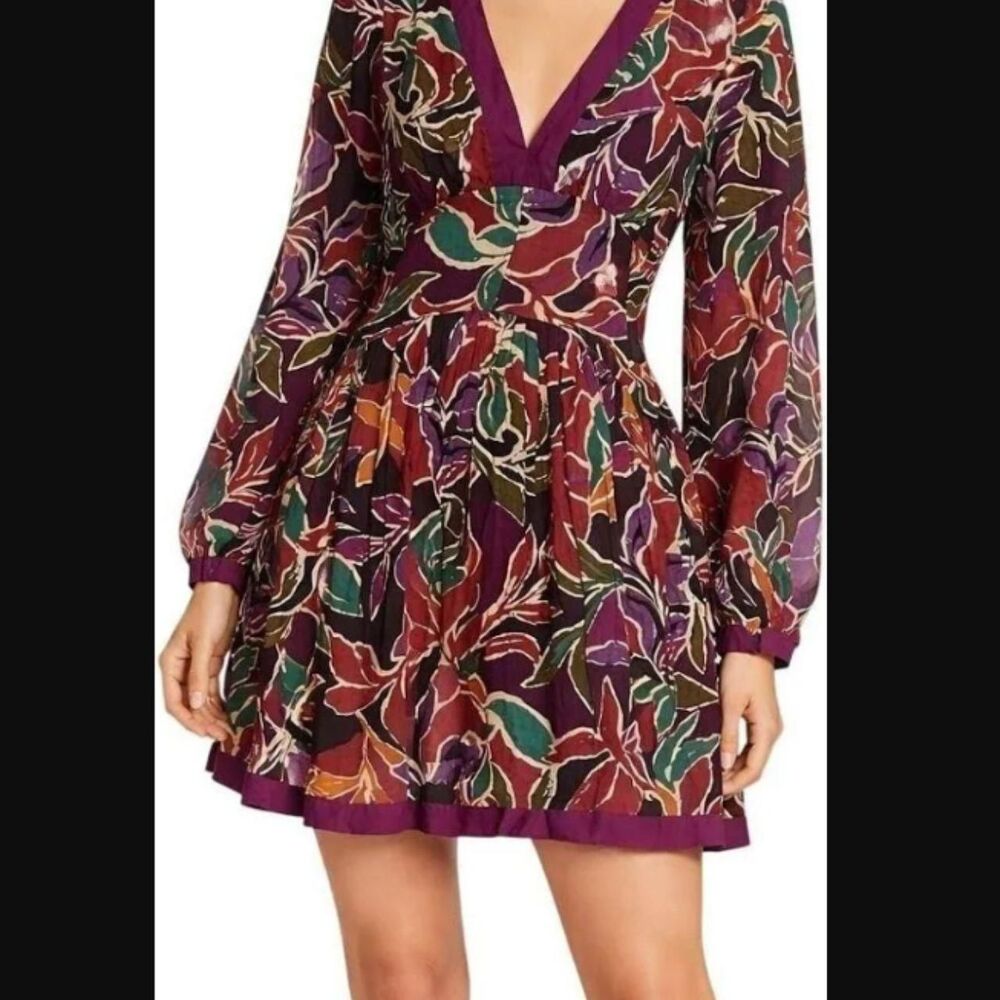 Caroline-constas Women's Purple and Red Dress